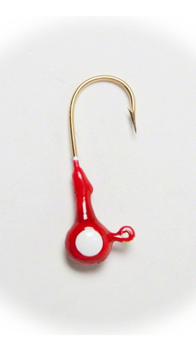 New Spin Jighead 1 32 Oz Red And White Eye 10 Per Pack