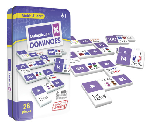 Set De Juego Junior Learning Multiplication Dominoes 28 Piez