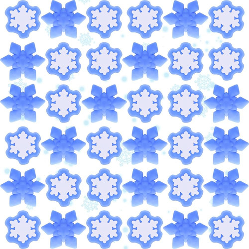 40 Piezas Copo De Nieve Squishy Fidget Juguetes Navideños Co