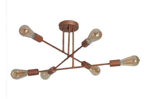 Imagen 3 de 6 de Lampara De Techo Decorativa Tipo Plafón 6 Brazo. Exito Corp
