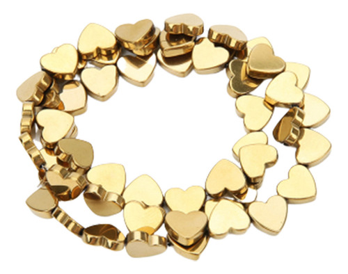 Perlas De Piedra De Colores Chapadas En Oro, 50 Unidades, Co