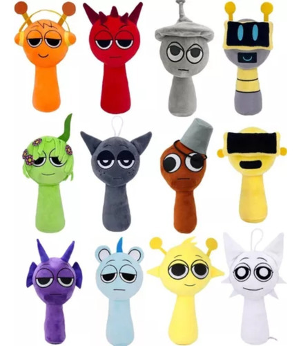 Juego De Peluche Sprunki, Lindo Juguete De Peluche Suave 12p