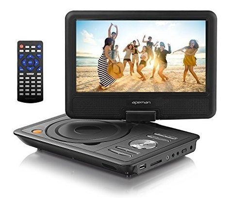 Dvd Portátil Con Pantalla Giratoria Batería Recargable