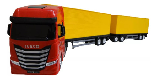 Caminhao Brinquedo Rodotrem Bau Iveco S Way Dolly Bitrem Da Imagem