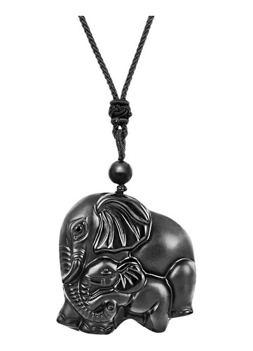 Collar De Obsidiana Negra De Reiki, Animal, Zorr Style 7