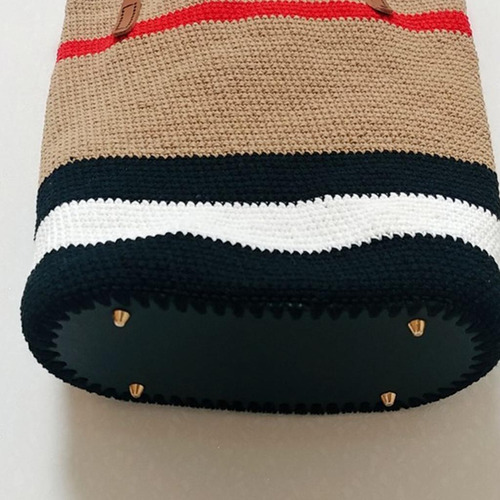 3 Uds Bolsa De Ganchillo Tejida Almohadilla Inferior Tapete