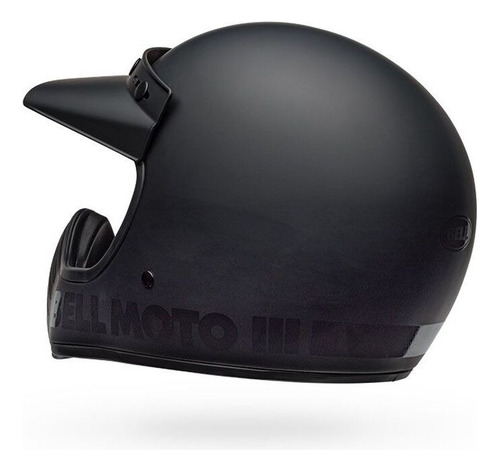 Casco Moto Bell Moto-3 Integral Sin Visor Fibra De Vidrio Negro Classic Matte/gloss Blackout Xl