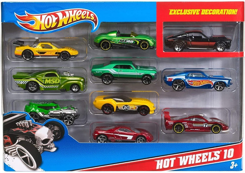 Set De 10 Carros Hot Wheels Coleccionables /variedad Diseños