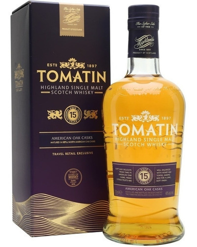 Whisky Tomatin Single Malt 15 Años American Oak Cask C/est