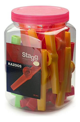 Pack 30 Kazoo Stagg De Plastico En Distintos Colores 