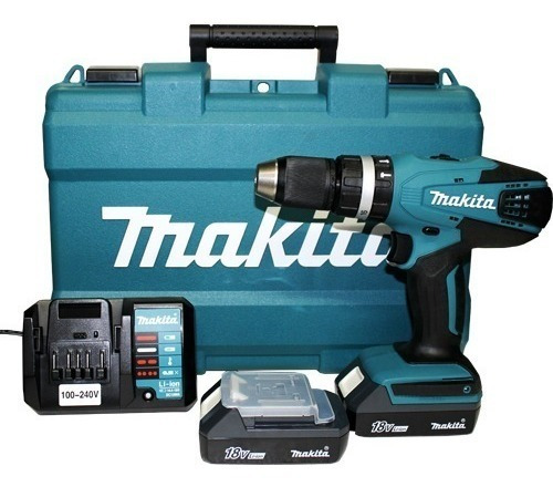 Taladro Atornillador Percutor 18v Makita 13mm Hp457dwe