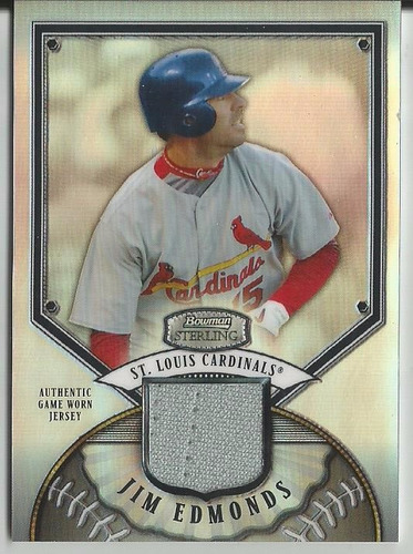 2007 Bowman Sterling Jim Edmonds Refractor Jersey /199 Cards