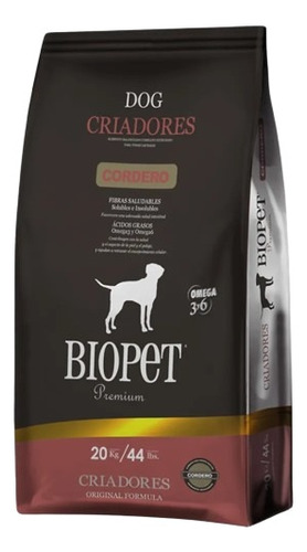 Alimento Biopet Criadores Cordero 20kg 