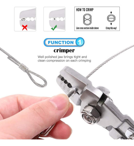 Herramienta Que Prensa Kit De Prensado De Cable De Acero