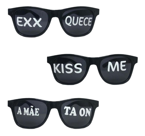 Kit 10 Oculos Frases Divertidas Sortidas Festa Balada