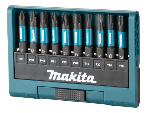 Set 10 Puntas Impact Black Ph-pz-tx (1/4 X50) Makita E-12011