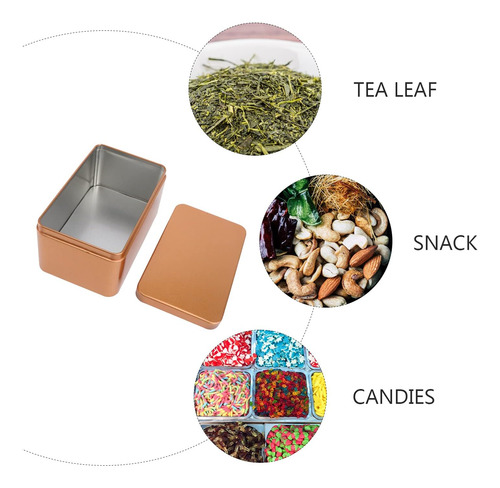 Contenedor De Lata Rectangular Caja De Lata Vacía, Con...