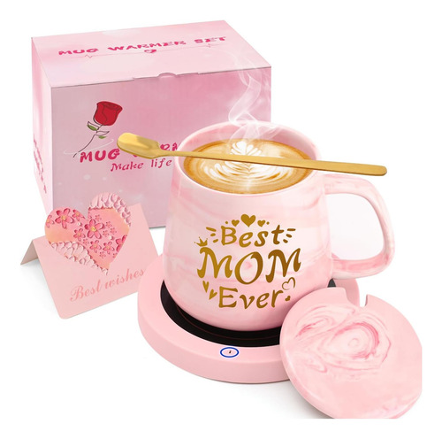 2024 Regalos Para Mamá Navidad, Taza De Café Coffee Warmer Y
