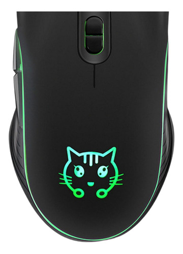 Ratón Ergonómico Para Juegos Con Cable, Luces De