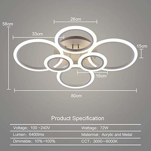 Lámpara De Techo Led Ouqi, Lámpara De Techo Led Vander Life