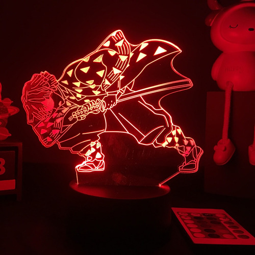 Lámpara De Escritorio Led 3d Demon Slayer Para Decoración De