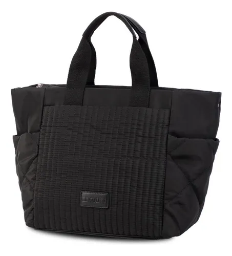 Cartera Estilo Bolso Capitoneada Incluye Correa Lincolns Negro