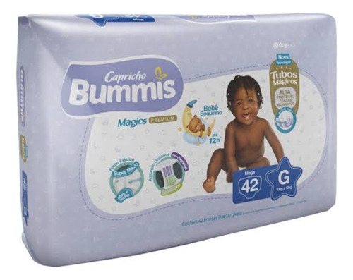 Fralda Bummis Tubos Mágicos P56 M50 G42 Eg38 Xxg36 Pct Mega Tamanho Grande (G)