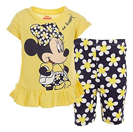 Conjunto De Camiseta Y Pantalones Cortos Disney Minnie Mouse