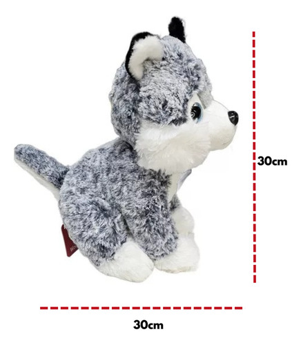 Peluche Lobo Siberiano Mediano Perro Husky 27cm 70326