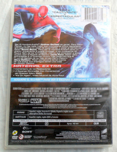 El Sorprendente Hombre Araña 2 : La Amenaza De Electro * Dvd