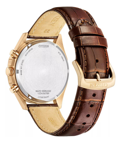 Citizen Dress Classic Crono White Ca4593-15a ...... Dcmstore Correa Café Bisel Oro rosa Fondo Blanco