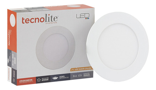 Tecnolite Lampara Empotrable Luz Cálida Brillante Led 6w