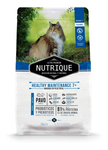 Nutrique Adult 7+ Cat Healthy Maintenance 2 Kg Gato Mayor