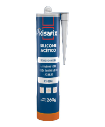 Silicone Acetico Incolor 260ml - Kisafix