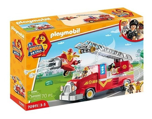 Figura Armable Playmobil Duck On Call Camión De Bomberos 3+ Cantidad de piezas 70