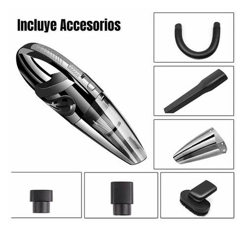 Imagen 5 de 10 de Aspiradora Inalámbrica Alta Potencia Recargable Accesorios