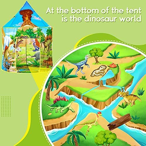 Imagen 3 de 5 de Carpa De Juego De Dinosaurios Para Niños, Juguetes De Dinos
