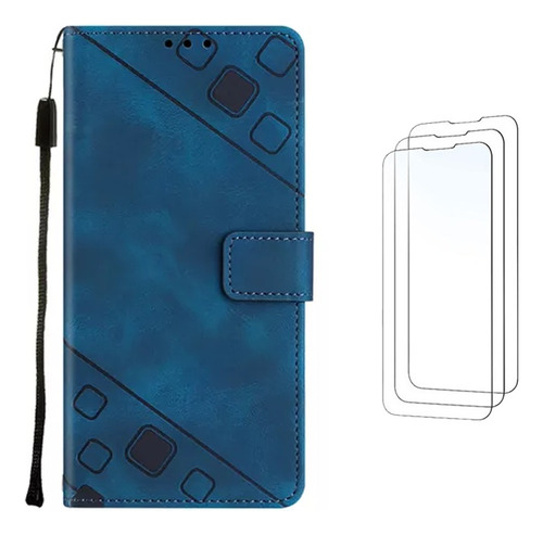 Funda Tipo Cartera Con Tapa En Relieve Para  Oppo A78-a