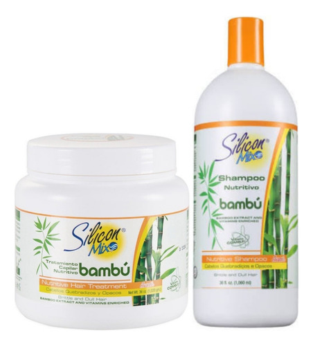 Silicon Mix Bambu Mascara Nutritiva 1 Kilo + Shampoo 1 Litro