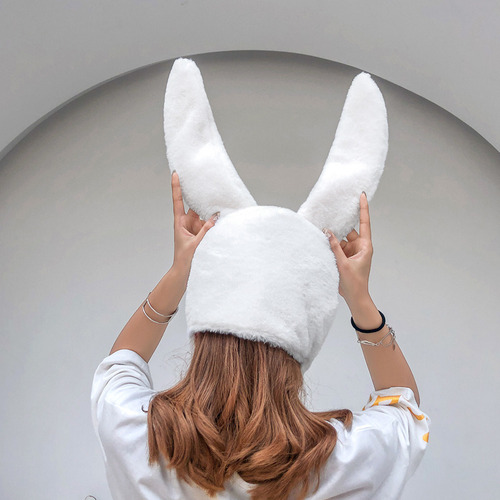K Gorro De Felpa Orejas De Conejo