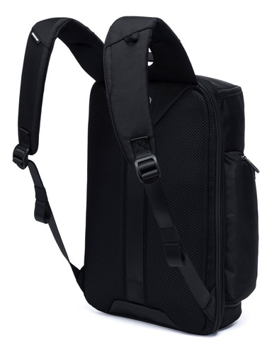 Mochila Executiva Casual Espaçosa Notebook Trabalho Viagem Cor Preto Desenho do tecido Lisa