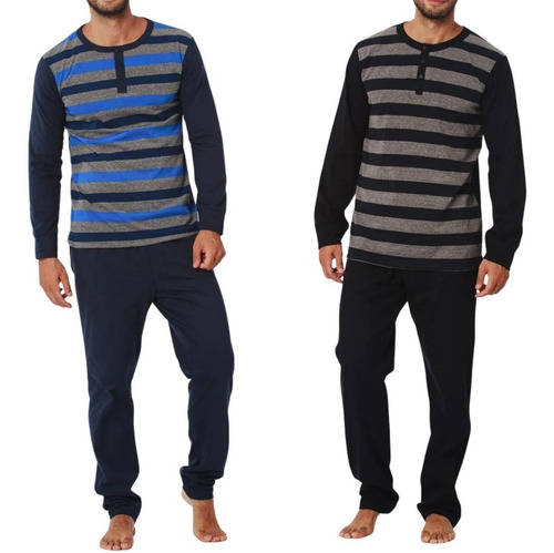 Pijamas Hombre Eyelit Algodon Invierno Manga Larga 1860