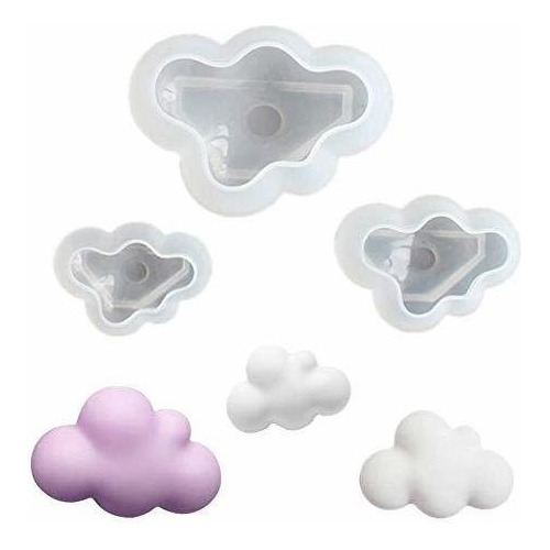 3 Unids  Set 3d Forma De Nube Molde De Silicona De Choc...