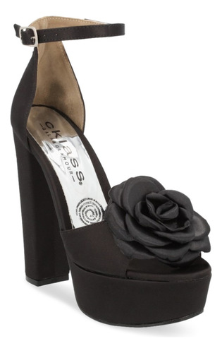 Sandalia Tacón Mujer Negro 14cm 144-31