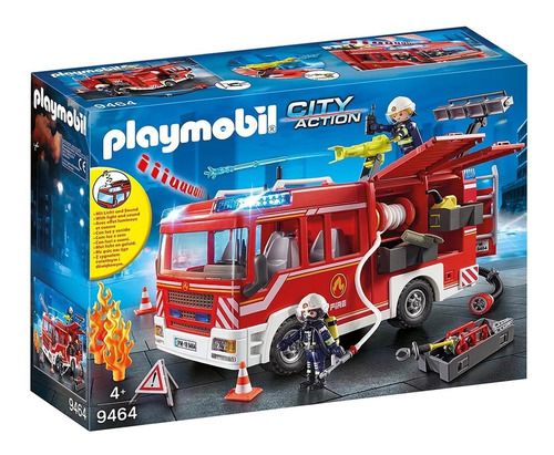 Playmobil City Action Camion De Bomberos Para Niños Febo