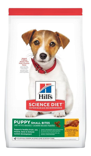 Imagen 1 de 2 de Alimento Hill's Science Diet Puppy Small Bites para perro cachorro todos los tamaños sabor pollo y cebada en bolsa de 4.5lb