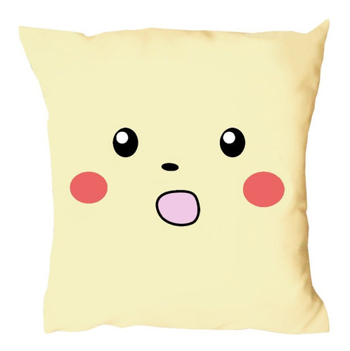 Imagen 1 de 5 de Almohadones Pikachu Pokemon Meme Estampados 40x40cm Wilwarin
