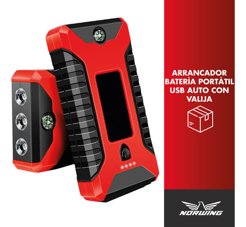 Kit Arrancador Bateria Portatil Usb Auto C / Valija