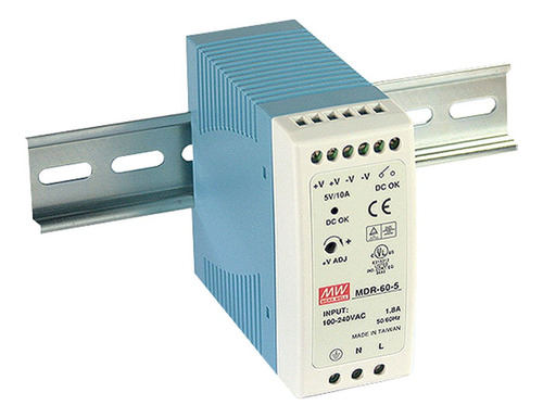 Mean Well Mdr-60-12 Ac A Dc Din-rail Fuente De Alimentació.