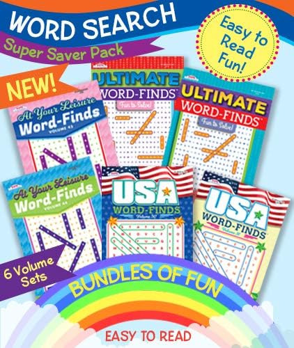 Libro: Super Saver Word Search Puzzle Pack-set Of 6 Full